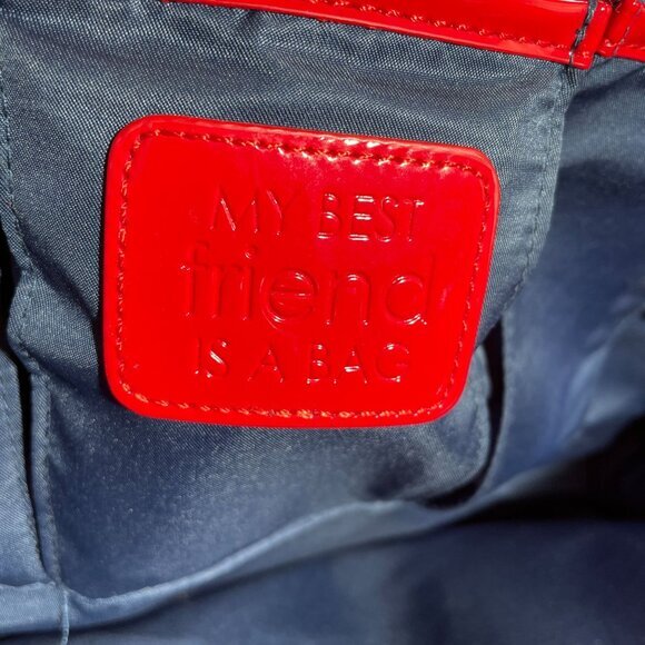 My Best Friend Is A Bag Laptop Patent Leather Snakeskin Red Large‎ - Picture 14 of 16